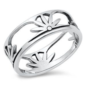Sterling Silver Sunrise Ring 925 Fashion Band